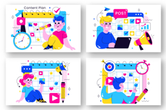 10 Social Media Content Planning Illustration Product Image 2