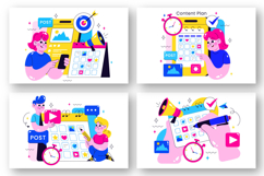 10 Social Media Content Planning Illustration Product Image 3