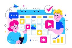 10 Social Media Content Planning Illustration Product Image 4