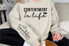 Contentment in life Sleeve SVG Design Product Image 3