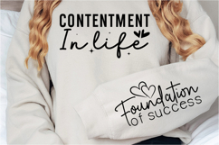 Contentment in life Sleeve SVG Design Product Image 2