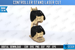 Stand for Two Gamepads Laser Cut | Controllers Holder | CNC Product Image 1