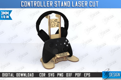 Stand for Gamepad and Headphone Laser Cut| Gamer Design |CNC Product Image 1