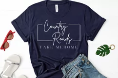 Country Roads Take Me Home SVG, July 4th, USA SVG, Cut File, Product Image 2