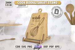 Cookbook and Tablet Stand Laser Cut Bundle, Kitchen Decor Product Image 2