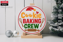 Cookie Baking Crew SVG | Christmas Round Sign SVG | Xmas SVG Product Image 2