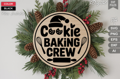 Cookie Baking Crew SVG | Christmas Round Sign SVG | Xmas SVG Product Image 3