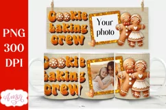 Christmas photo mug wrap PNG Sublimation, Christmas cookies Product Image 1