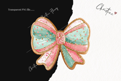 Brush Stroke Christmas Bow Clipart | Preppy Christmas PNG Product Image 2