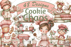 Holiday Baking Clipart PNG, Cute Cookie Characters Product Image 1