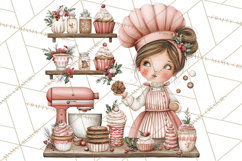 Holiday Baking Clipart PNG, Cute Cookie Characters Product Image 3