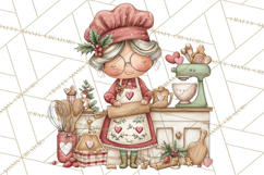 Holiday Baking Clipart PNG, Cute Cookie Characters Product Image 3