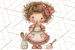 Holiday Baking Clipart PNG, Cute Cookie Characters Product Image 4