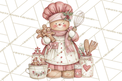 Holiday Baking Clipart PNG, Cute Cookie Characters Product Image 4