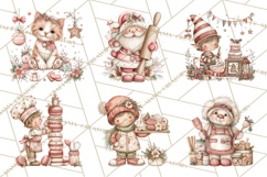 Holiday Baking Clipart PNG, Cute Cookie Characters Product Image 8