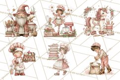 Holiday Baking Clipart PNG, Cute Cookie Characters Product Image 2