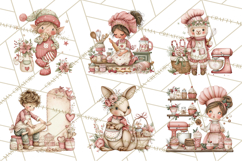 Holiday Baking Clipart PNG, Cute Cookie Characters Product Image 5