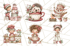 Holiday Baking Clipart PNG, Cute Cookie Characters Product Image 4