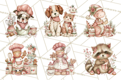 Holiday Baking Clipart PNG, Cute Cookie Characters Product Image 9