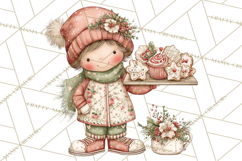 Holiday Baking Clipart PNG, Cute Cookie Characters Product Image 2