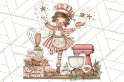 Holiday Baking Clipart PNG, Cute Cookie Characters Product Image 5