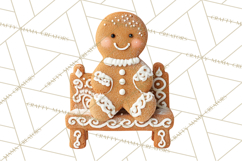 Gingerbread People Clipart PNG, Cute Cartoon Holiday Product Image 2