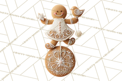 Gingerbread People Clipart PNG, Cute Cartoon Holiday Product Image 3