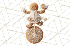 Gingerbread People Clipart PNG, Cute Cartoon Holiday Product Image 3
