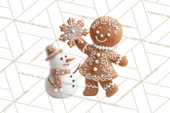 Gingerbread People Clipart PNG, Cute Cartoon Holiday Product Image 5