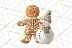 Gingerbread People Clipart PNG, Cute Cartoon Holiday Product Image 2