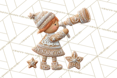 Gingerbread People Clipart PNG, Cute Cartoon Holiday Product Image 4