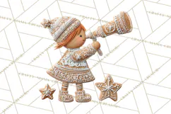 Gingerbread People Clipart PNG, Cute Cartoon Holiday Product Image 4