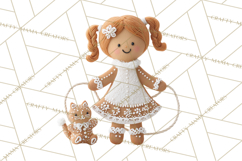 Gingerbread People Clipart PNG, Cute Cartoon Holiday Product Image 2