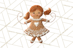 Gingerbread People Clipart PNG, Cute Cartoon Holiday Product Image 3