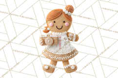 Gingerbread People Clipart PNG, Cute Cartoon Holiday Product Image 4