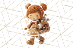 Gingerbread People Clipart PNG, Cute Cartoon Holiday Product Image 5