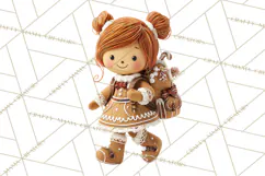 Gingerbread People Clipart PNG, Cute Cartoon Holiday Product Image 5