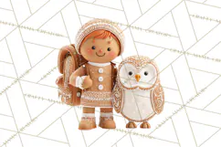 Gingerbread People Clipart PNG, Cute Cartoon Holiday Product Image 3