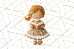 Gingerbread People Clipart PNG, Cute Cartoon Holiday Product Image 5