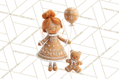 Gingerbread People Clipart PNG, Cute Cartoon Holiday Product Image 2