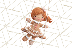 Gingerbread People Clipart PNG, Cute Cartoon Holiday Product Image 3