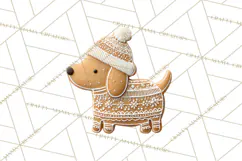 Gingerbread People Clipart PNG, Cute Cartoon Holiday Product Image 4