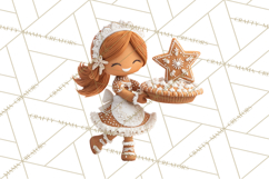 Gingerbread People Clipart PNG, Cute Cartoon Holiday Product Image 5