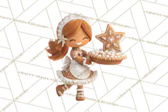 Gingerbread People Clipart PNG, Cute Cartoon Holiday Product Image 5
