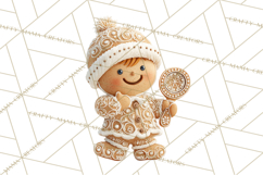 Gingerbread People Clipart PNG, Cute Cartoon Holiday Product Image 2