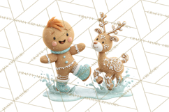 Gingerbread People Clipart PNG, Cute Cartoon Holiday Product Image 3