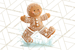 Gingerbread People Clipart PNG, Cute Cartoon Holiday Product Image 5