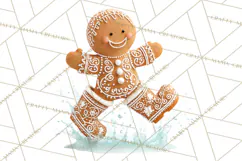 Gingerbread People Clipart PNG, Cute Cartoon Holiday Product Image 5