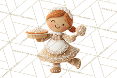 Gingerbread People Clipart PNG, Cute Cartoon Holiday Product Image 5