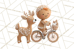 Gingerbread People Clipart PNG, Cute Cartoon Holiday Product Image 2